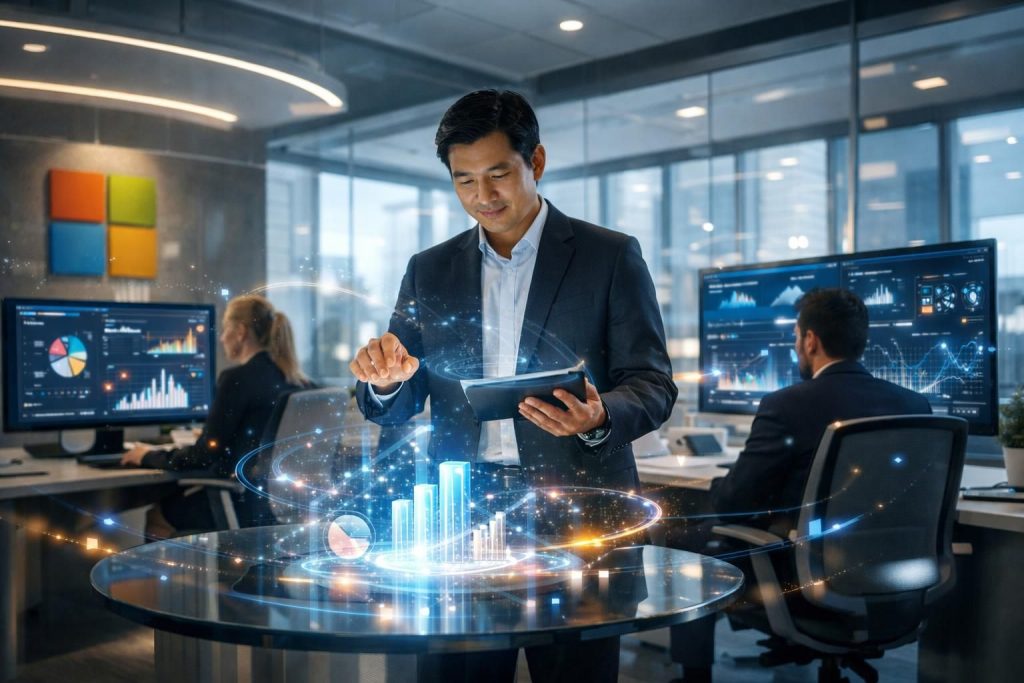 microsoftがmicrosoft advertisingにai機能を統合し、検索広告の自動化と効率化を大幅に向上。広告運用の未来を変える最新技術の詳細を紹介。