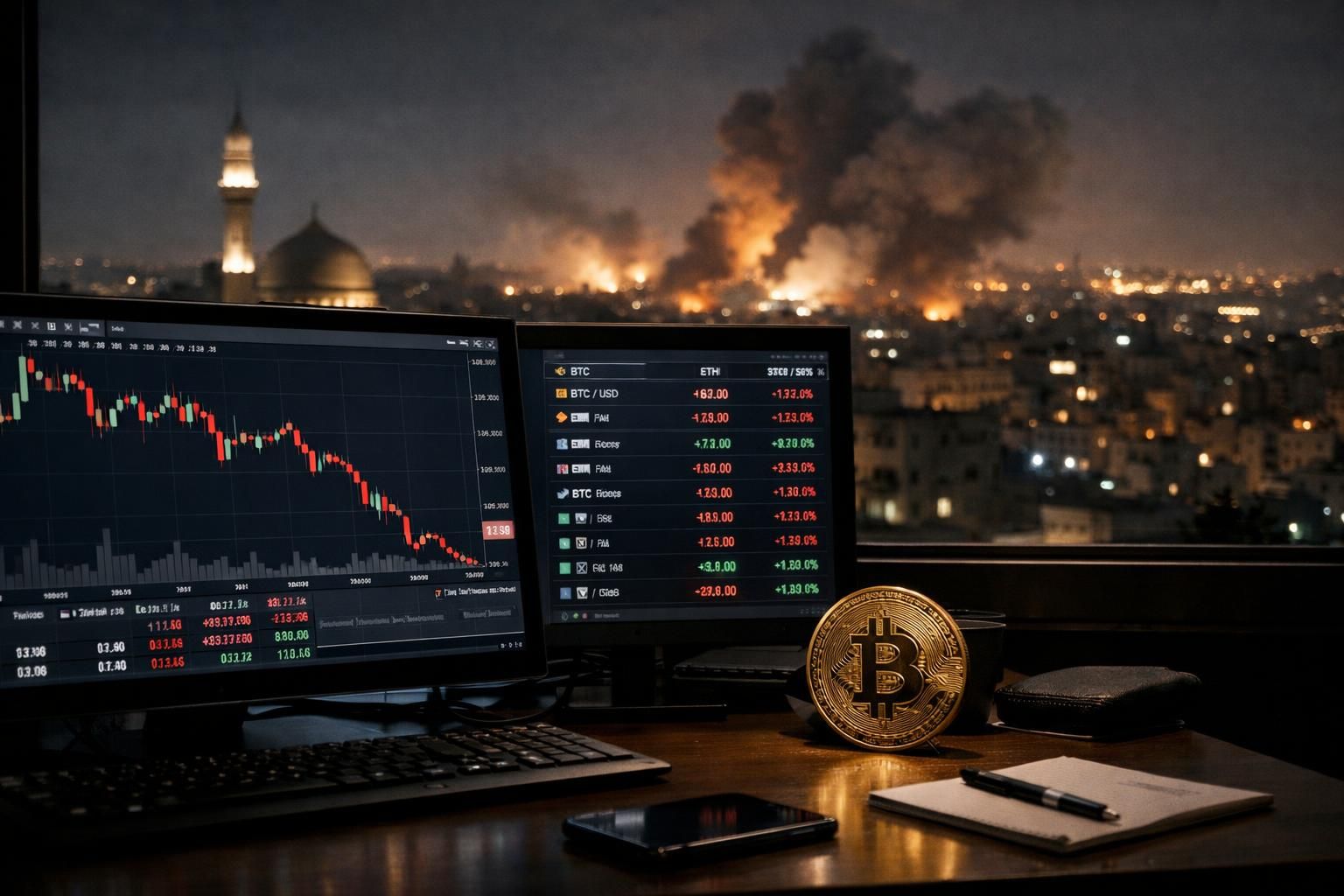 中東の緊張が高まる中、ビットコインが下落圧力に直面。最新の市場動向と影響を詳しく解説します。